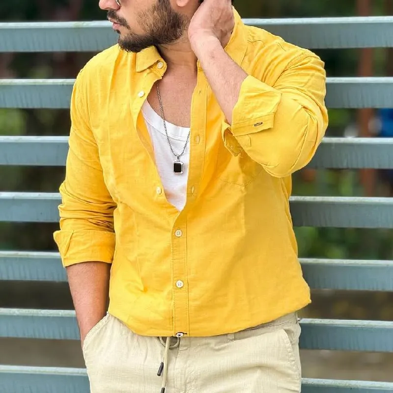 Men's Fashion Solid Color Long Sleeve Shirt 26947822Y sold by Manly product image thumbnail 3