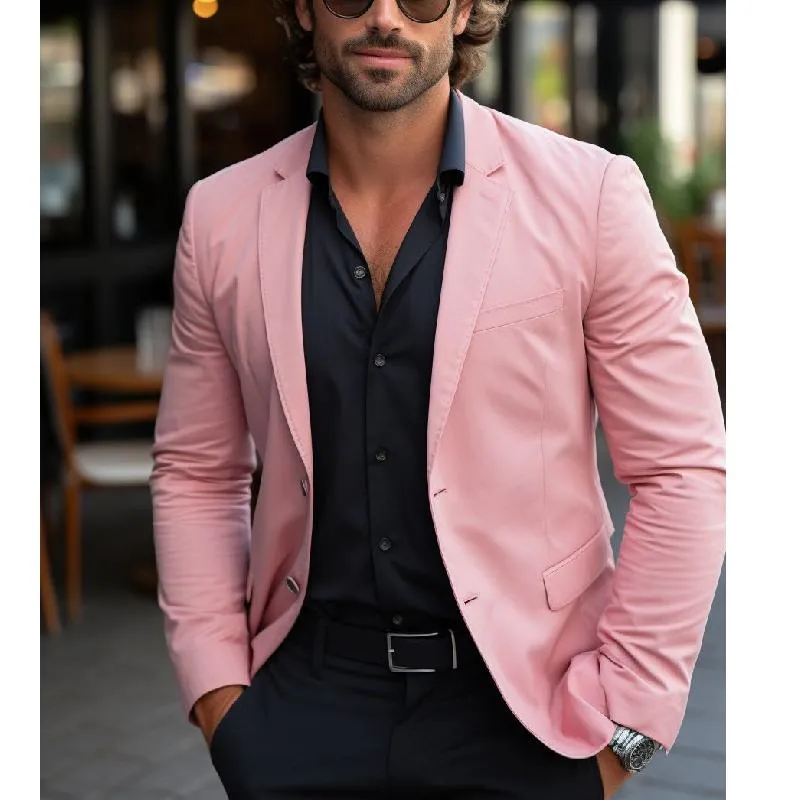 Men's Stylish Solid Color Single Button Blazer 02452204Y sold by Manly product image thumbnail 3