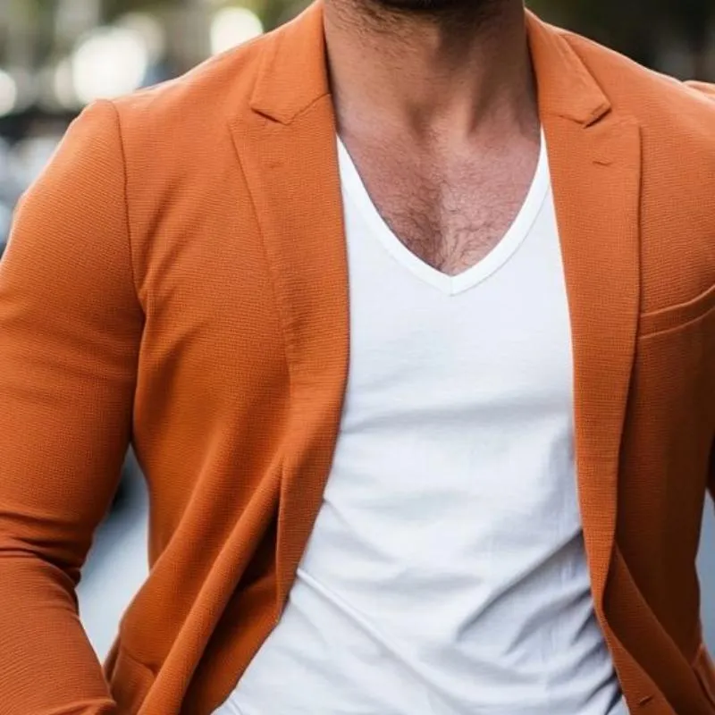 Men's Stylish Solid Color Single Button Blazer 48775069Y sold by Manly product image thumbnail 2