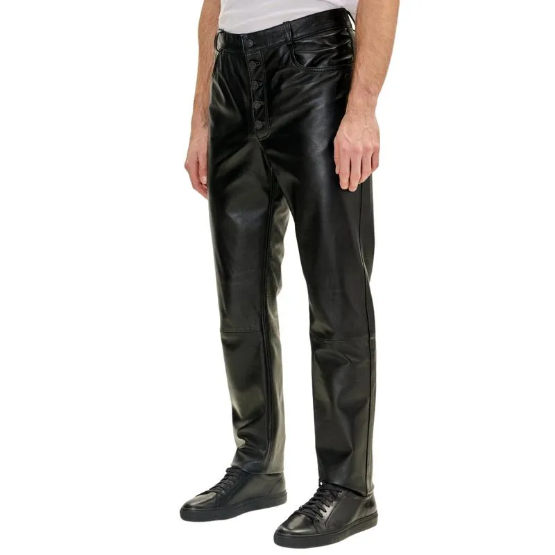 Men's Fashionable Casual Versatile Leather Pants 13838222F sold by Manly product image thumbnail 3