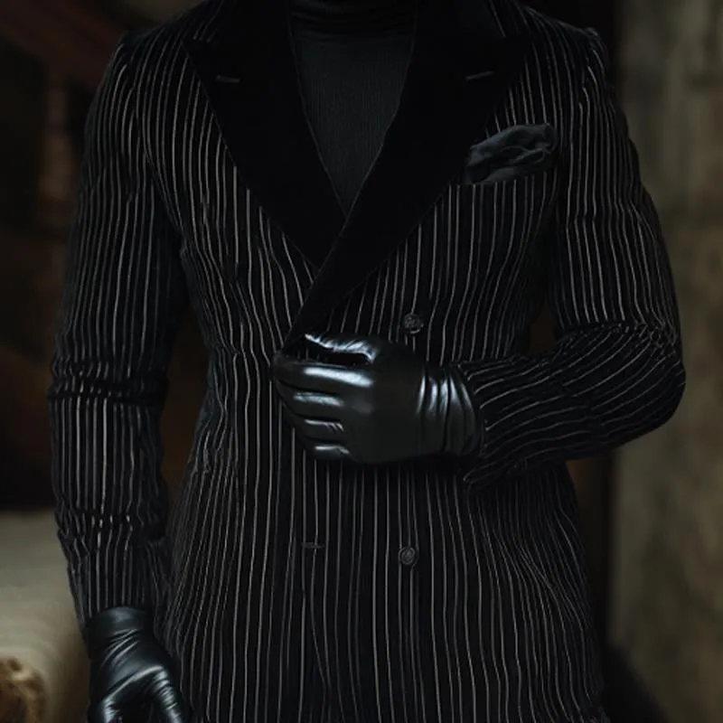 Men's Vintage Vertical Striped Velvet Blazer 27879833U sold by Manly product image thumbnail 3