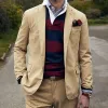 Men's Vintage Khaki Notched Lapel Blazer 45570280U sold by Manly