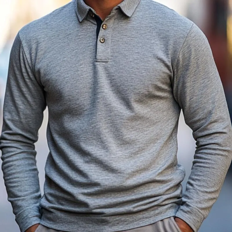 Men's Casual Long-sleeved POLO Shirt 73137277F sold by Manly product image thumbnail 3