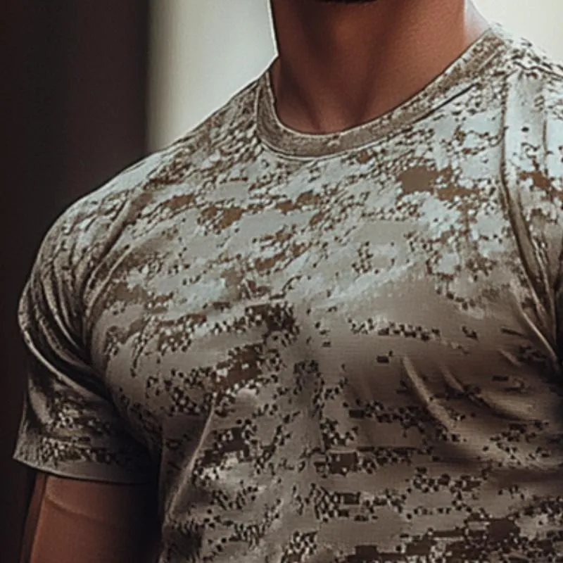 Men's Retro Casual Camouflage Round Neck Short Sleeve T-Shirt 51705339TO sold by Manly product image thumbnail 3