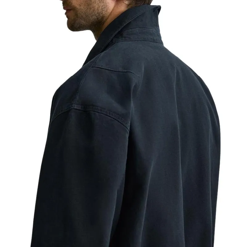 Men's All-match Navy Blue Lapel Canvas Jacket 43006049F sold by Manly product image thumbnail 5