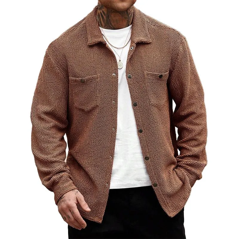 Men's Solid Color Lapel Single Breasted Jacket 54714939X sold by Manly