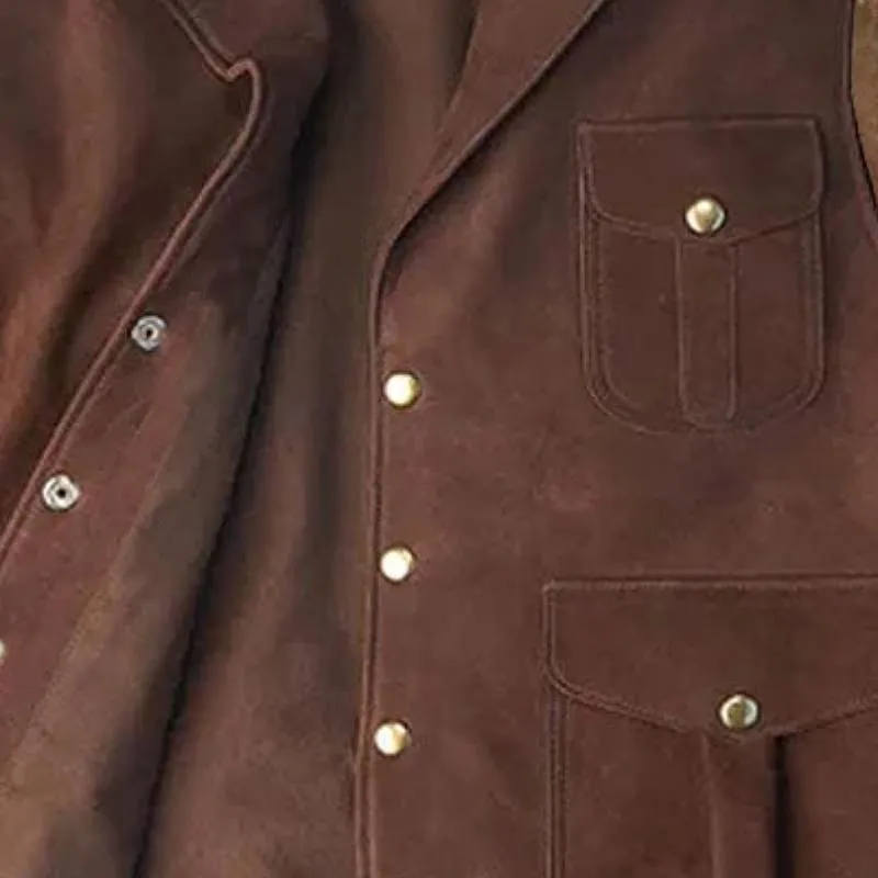 Men's Vintage Suede Single Breasted Vest 50305827Y sold by Manly product image thumbnail 2