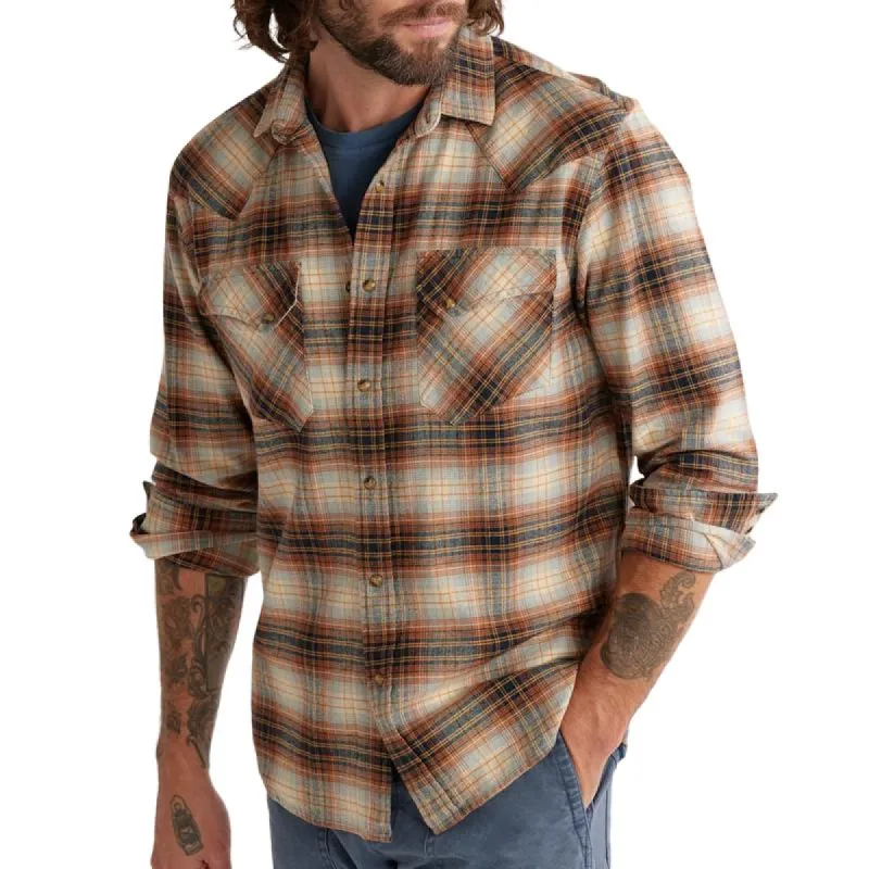 Men's Retro Colorblock Check Long Sleeve Lapel Shirt 77793262F sold by Manly