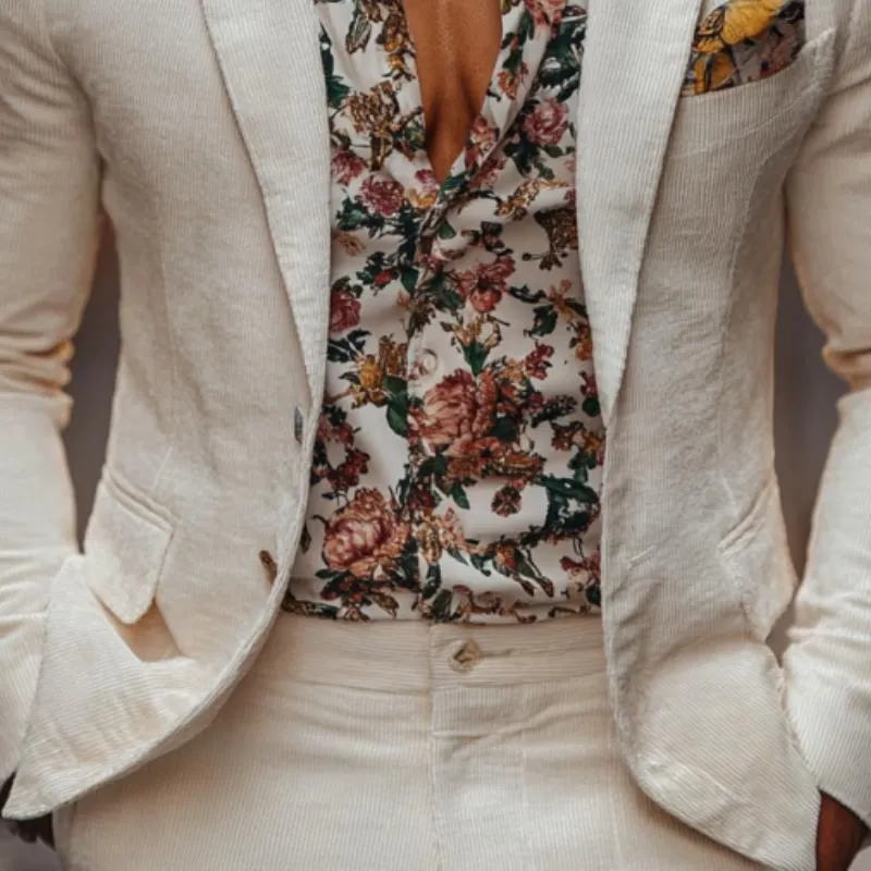 Men's Classic Casual Single-Breasted Slim Fit Corduroy Blazer 21138290K sold by Manly product image thumbnail 4