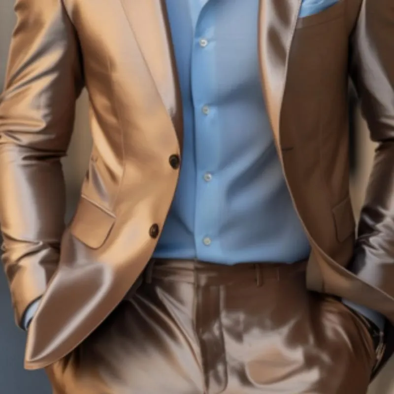 Men's Classic Casual Slim Fit Solid Color Satin Blazer 59549997K sold by Manly product image thumbnail 4