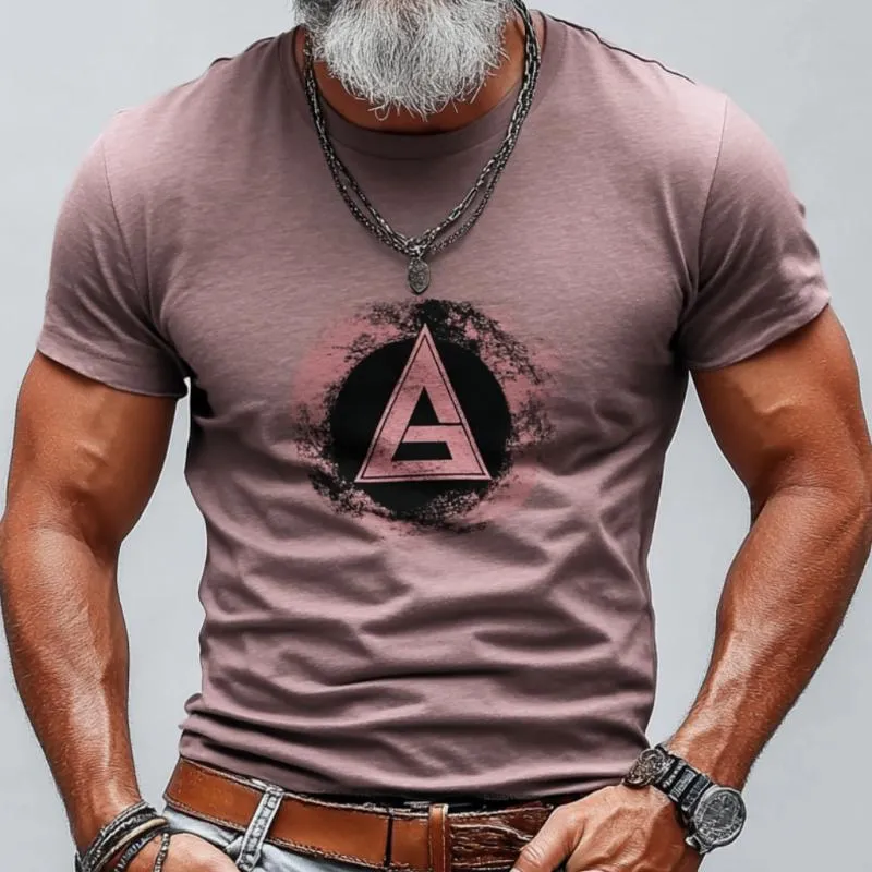 Men's Casual Round Neck Printed Slim Fit Short Sleeve T-shirt 94125557M sold by Manly product image thumbnail 3