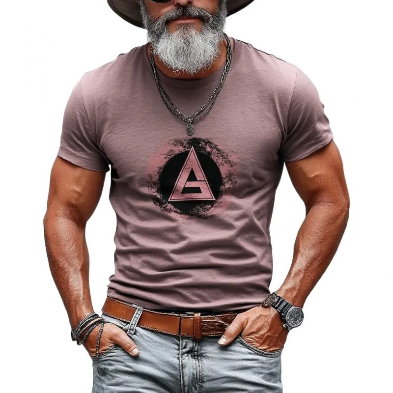 Men's Casual Round Neck Printed Slim Fit Short Sleeve T-shirt 94125557M sold by Manly