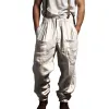 Men's Retro Casual Linen Breathable Loose Long Pants 69474493TO sold by Manly