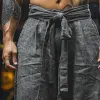 Men's Retro Casual Linen Breathable Loose Long Pants 42904908TO sold by Manly