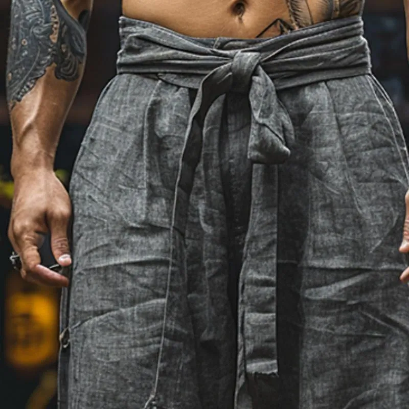 Men's Retro Casual Linen Breathable Loose Long Pants 42904908TO sold by Manly product image thumbnail 3