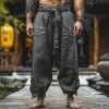 Men's Retro Casual Linen Breathable Loose Long Pants 42904908TO sold by Manly