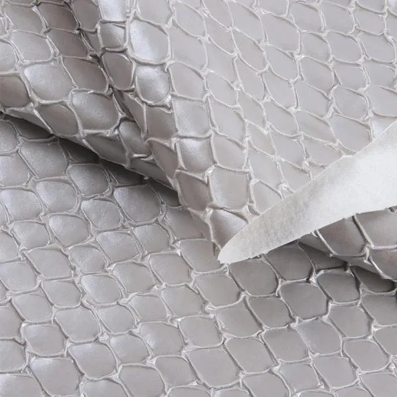 Men's Solid Color Lapel Two-button Fish Scale Pattern Leather Blazer 14105944F sold by Manly product image thumbnail 3