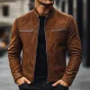 Men's Vintage Stand Collar Suede Jacket 84363210U sold by Manly