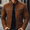 Men's Vintage Stand Collar Suede Jacket 84363210U sold by Manly