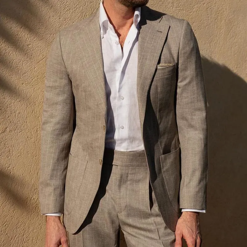 Men's Retro Vertical Stripe Two-Button Blazer 57824374U sold by Manly product image thumbnail 2