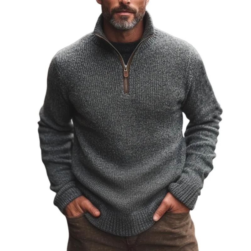 Men's Vintage Half Zip Turtleneck Knit Sweater 73211405U sold by Manly