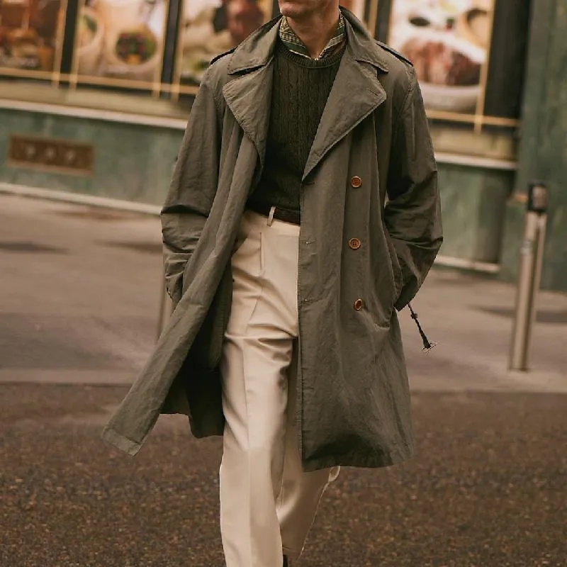 Men's Casual Fashionable Double-breasted Knee-length Trench Coat 08702191K sold by Manly product image thumbnail 3