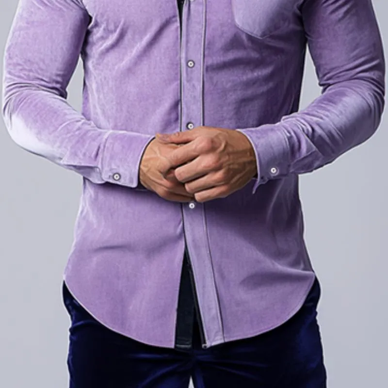 Men's Classic Casual Velvet Slim Fit Long Sleeve Shirt 12541792K sold by Manly product image thumbnail 4