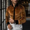 Men's Classic Casual Velvet Slim Fit Long Sleeve Shirt 91998047K sold by Manly