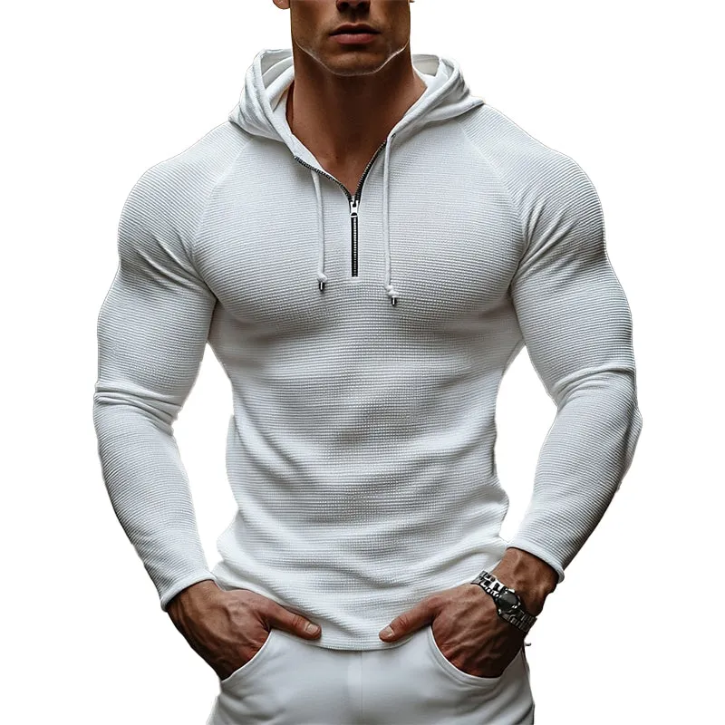 Men's Casual Half Zip Hoodie 98045821X sold by Manly