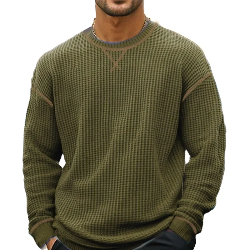 Men's Waffle Crew Neck Long Sleeve T-Shirt 29197641X sold by Manly product image thumbnail 4