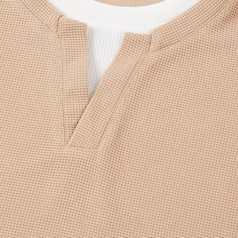 Men's Contrast Waffle Long Sleeve Sweatshirt 29907337X sold by Manly product image thumbnail 3