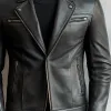 Men's Fashion Leather Lapel Zipper Biker Jacket 88788931Z sold by Manly