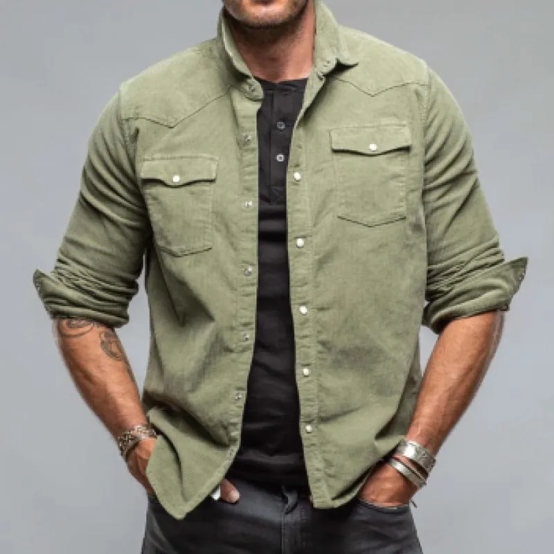 Men's Classic Casual Corduroy Long Sleeve Shirt 58479552K sold by Manly product image thumbnail 4