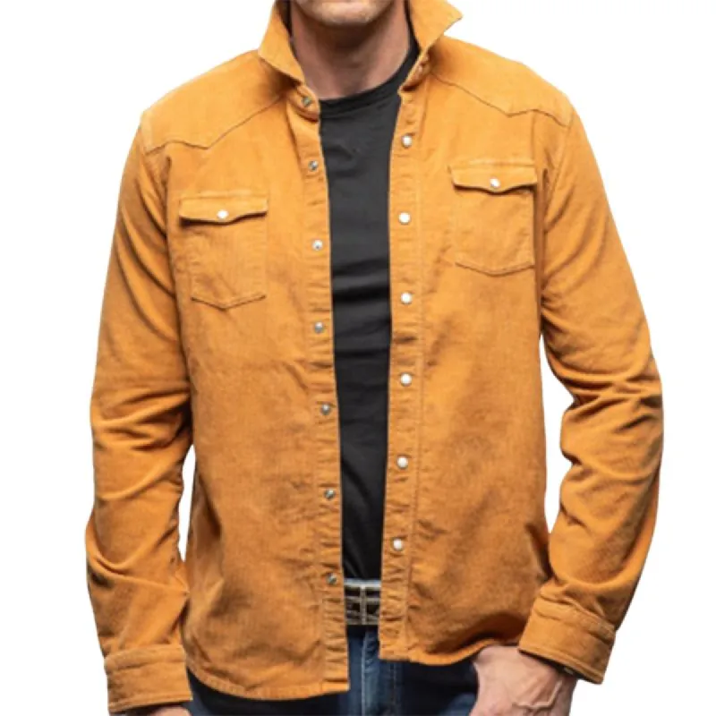 Men's Classic Casual Corduroy Long Sleeve Shirt 58479552K sold by Manly