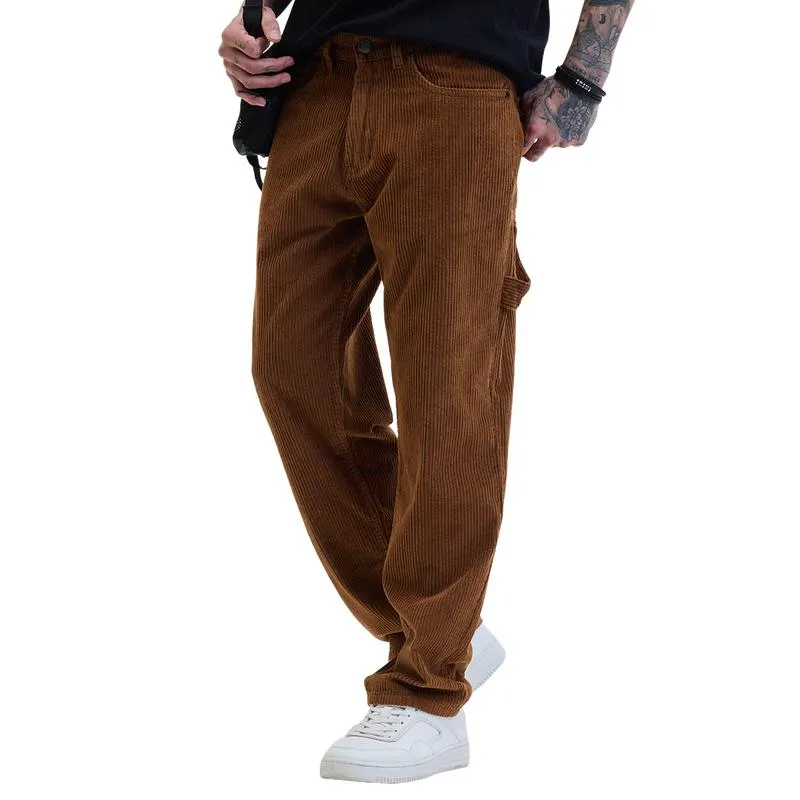 Men's Retro Straight Corduroy Casual Pants 58111124F sold by Manly