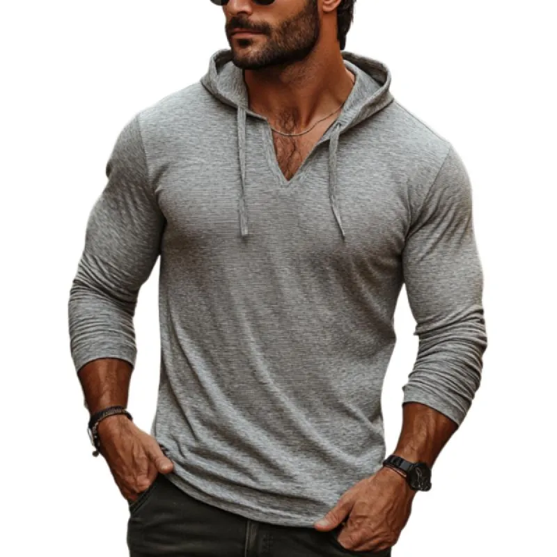 Men's Classic Casual Hooded Slim Fit Bamboo Cotton Long Sleeve T-Shirt 63462020K sold by Manly