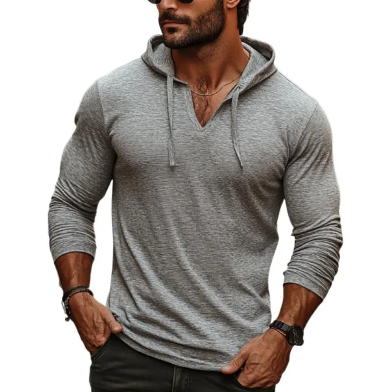 Men's Classic Casual Hooded Slim Fit Bamboo Cotton Long Sleeve T-Shirt 63462020K sold by Manly