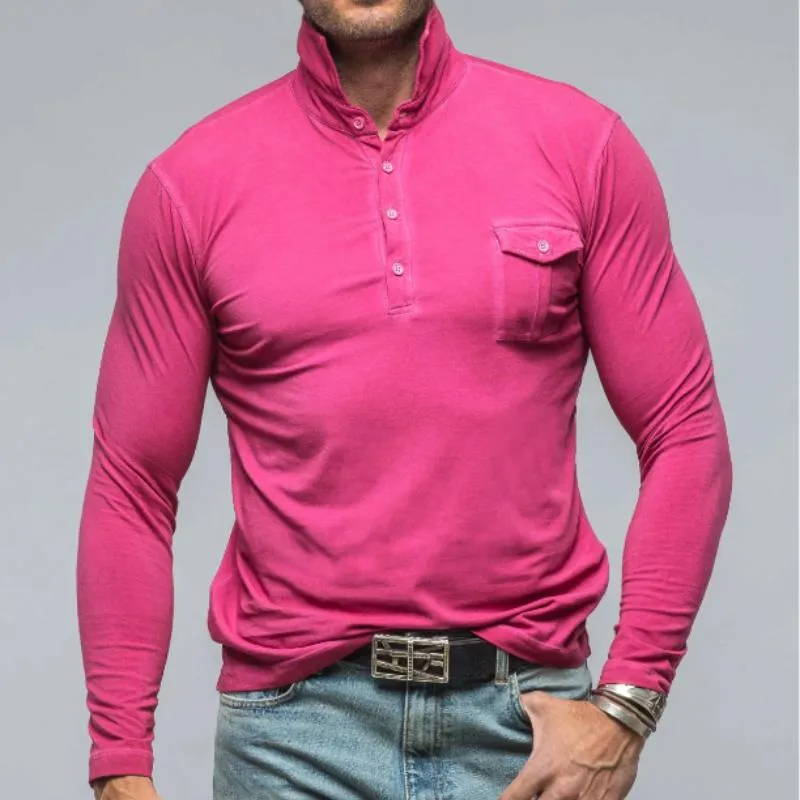 Men's Classic Casual Slim Pocket Long Sleeve POLO Shirt 83719400K sold by Manly product image thumbnail 4