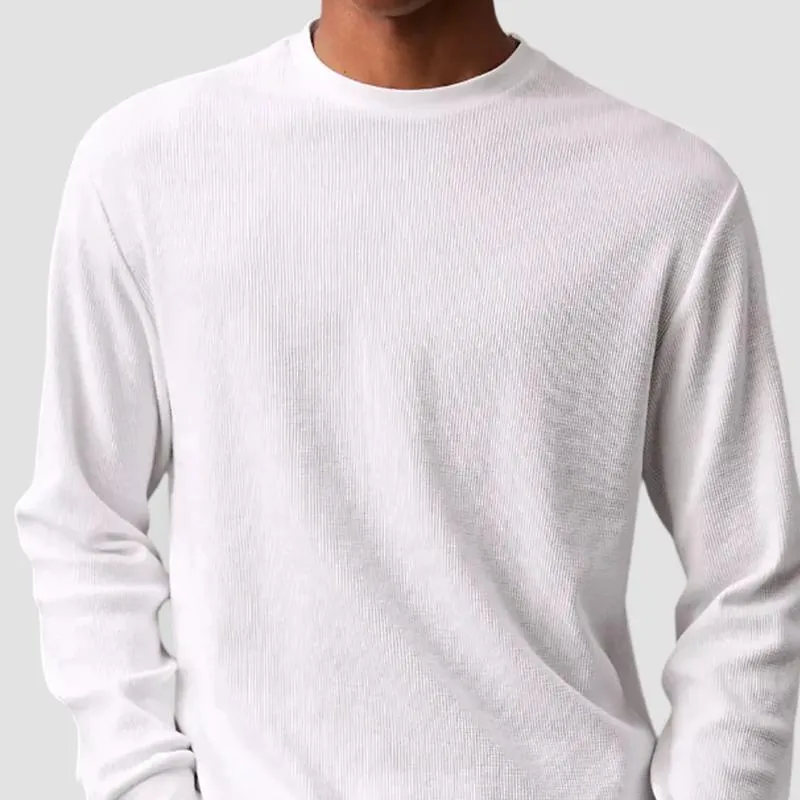 Men's Fashion Solid Color Round Neck Long Sleeve T-shirt 17808394Z sold by Manly product image thumbnail 3