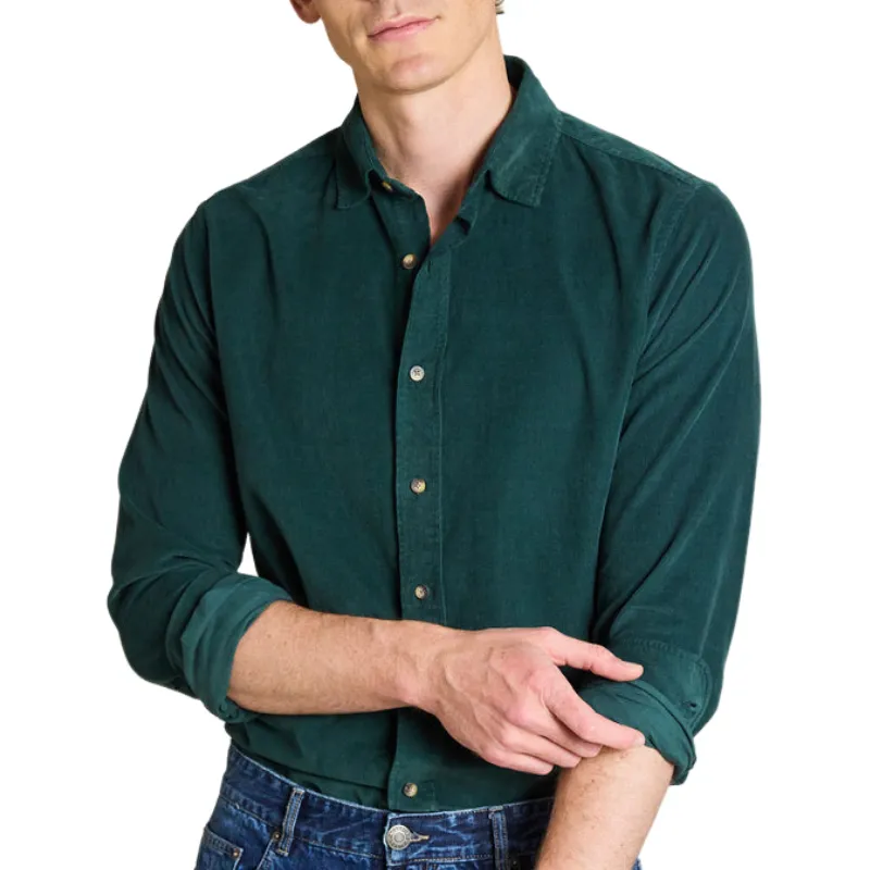 Men's Casual Solid Color Corduroy Lapel Long Sleeve Shirt 96464614F sold by Manly product image thumbnail 3