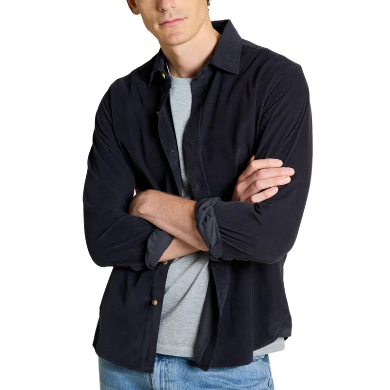 Men's Casual Solid Color Corduroy Lapel Long Sleeve Shirt 96464614F sold by Manly product image thumbnail 2