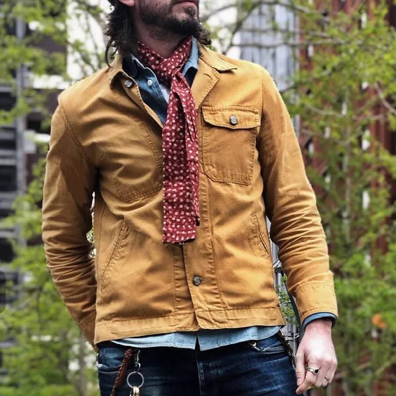 Men's Vintage Lapel Multi Pocket Cargo Jacket 06750315Y sold by Manly product image thumbnail 3