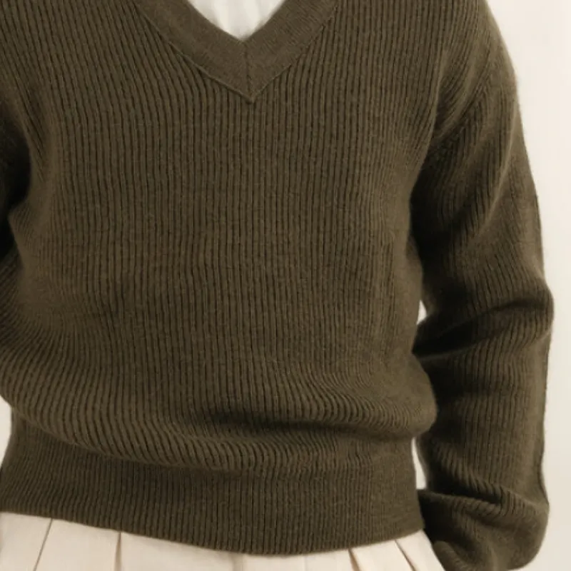 Men Fashion Solid Color V Neck Knit Sweater 48567171Y sold by Manly product image thumbnail 4