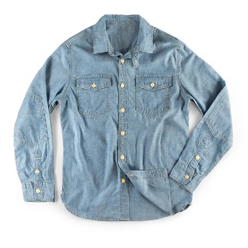 Men's Fashion Lapel Long-Sleeved Denim Shirt 73444464Y sold by Manly product image thumbnail 2
