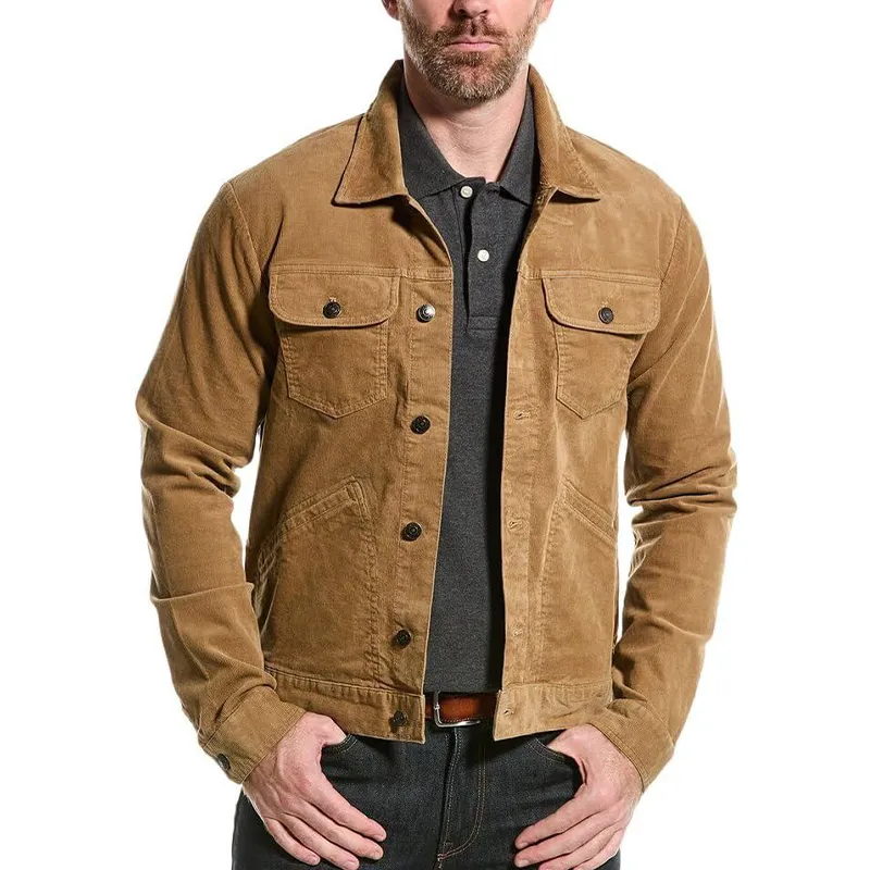 Men's Classic Casual Lapel Multi-Pocket Corduroy Jacket 57409636K sold by Manly