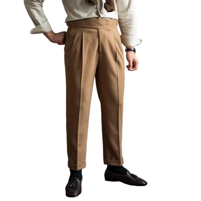Men's Vintage Cotton Twill Straight Fit Suit Pants 46441904M sold by Manly