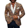 Men's Vintage Floral Print Notched Lapel Single Breasted Slim Fit Blazer 18919455M sold by Manly