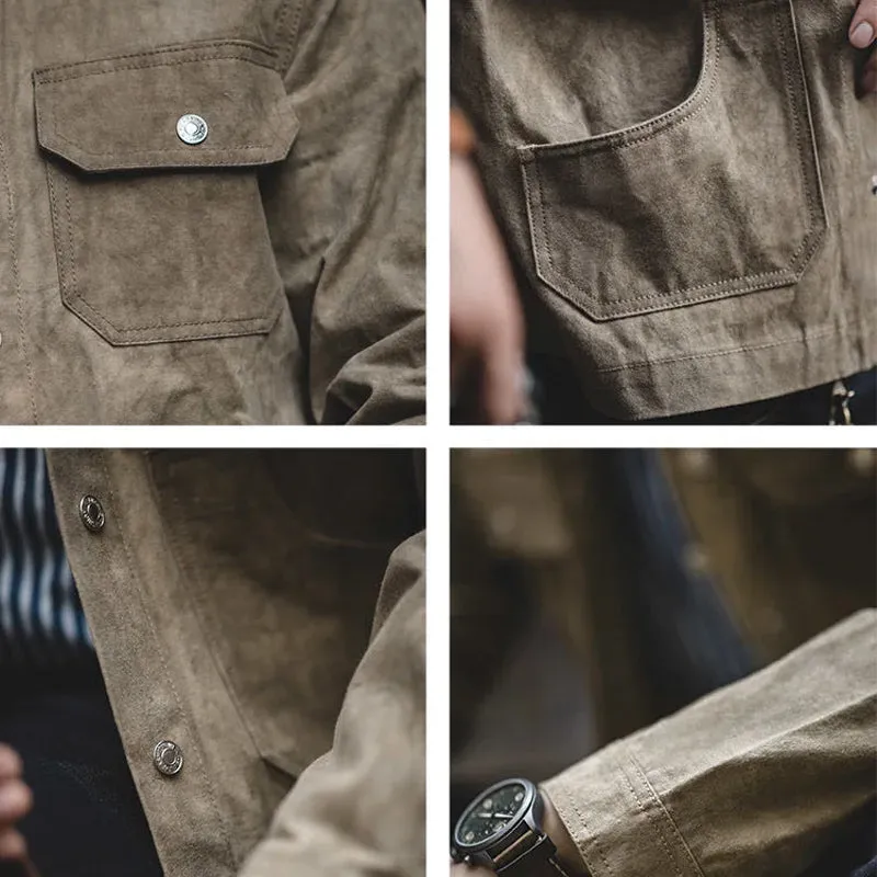 Men's Vintage Snap Lapel Multi-Pocket Jacket 90621390U sold by Manly product image thumbnail 4