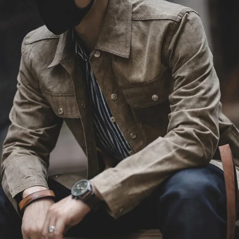 Men's Vintage Snap Lapel Multi-Pocket Jacket 90621390U sold by Manly product image thumbnail 3