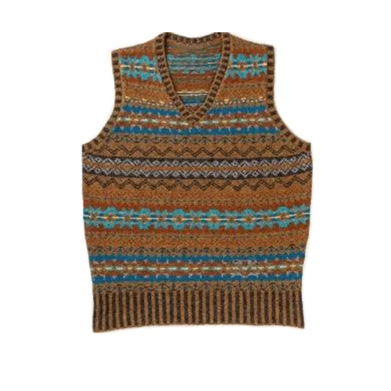 Men's Retro Geometric V-Neck Sleeveless Knit Vest 49122019Z sold by Manly product image thumbnail 3